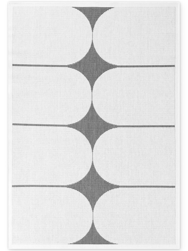 Utomhus matta - Bowen Svart-vit matta i färgen Svart gjord i materialet 100% Polypropylen