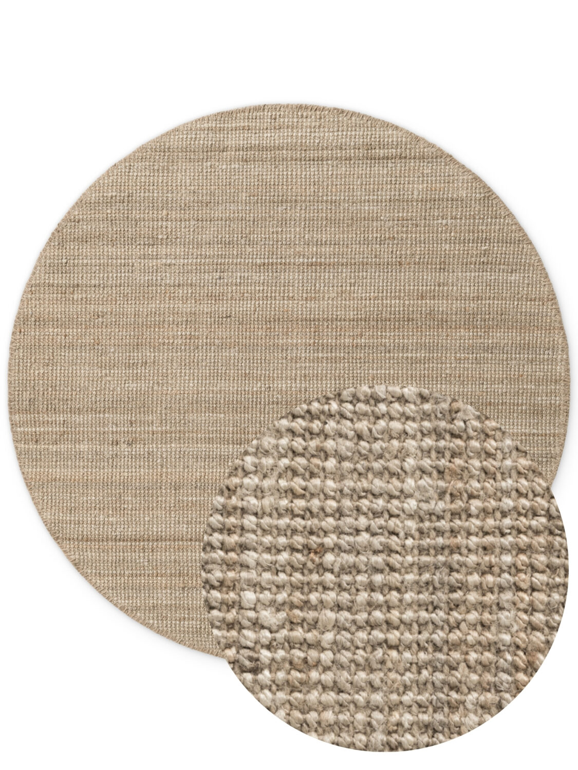 Jute Matta -  Jaipur Natural Brun rund matta i färgen Brun gjord i materialet 100% Jute