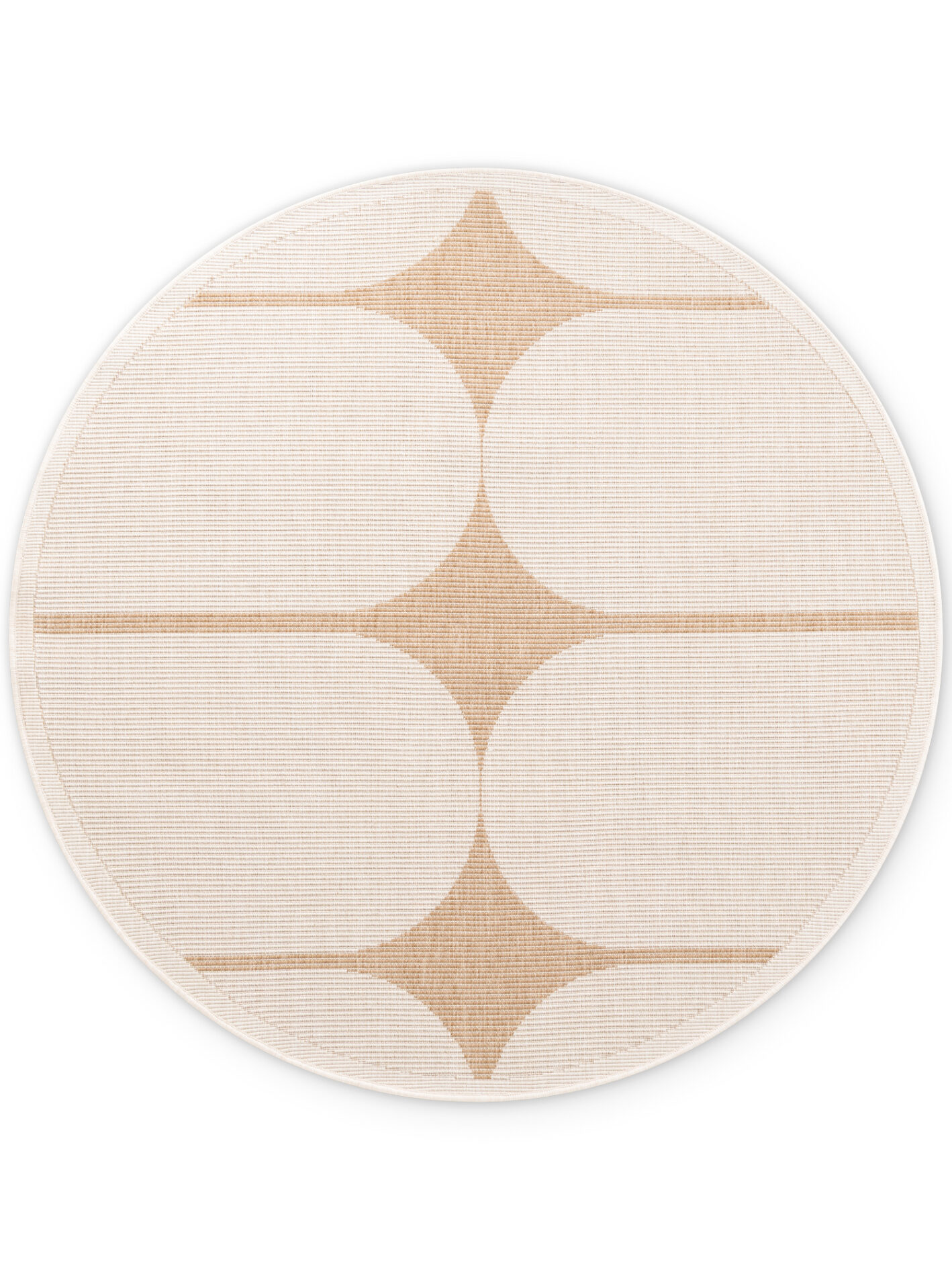 Utomhus matta - Bowen Jute-vit Rund