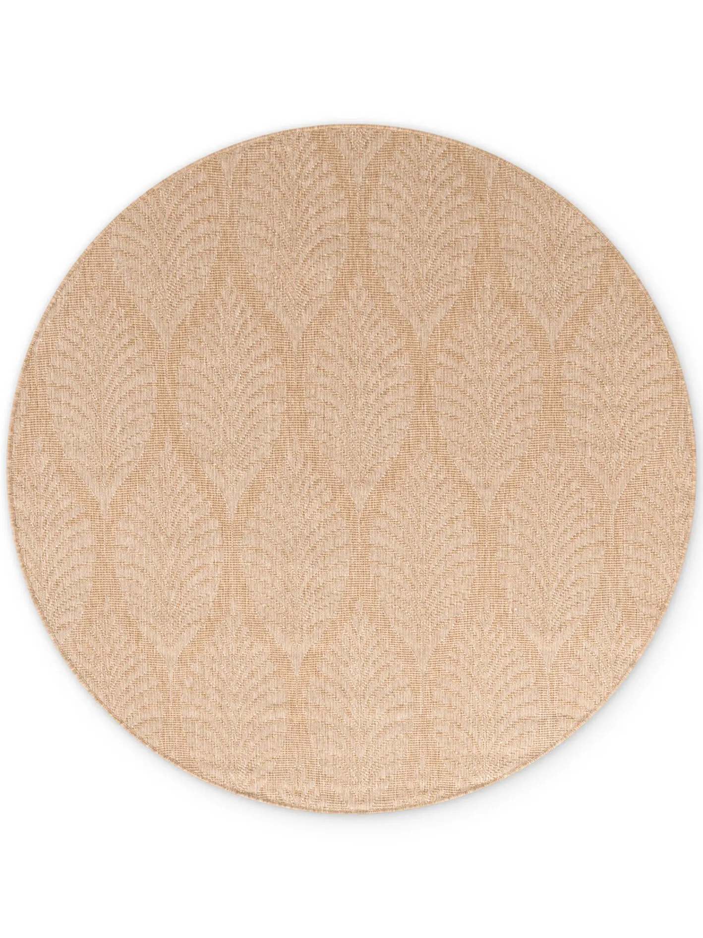 Utomhus matta - Liora Jute-Vit Rund