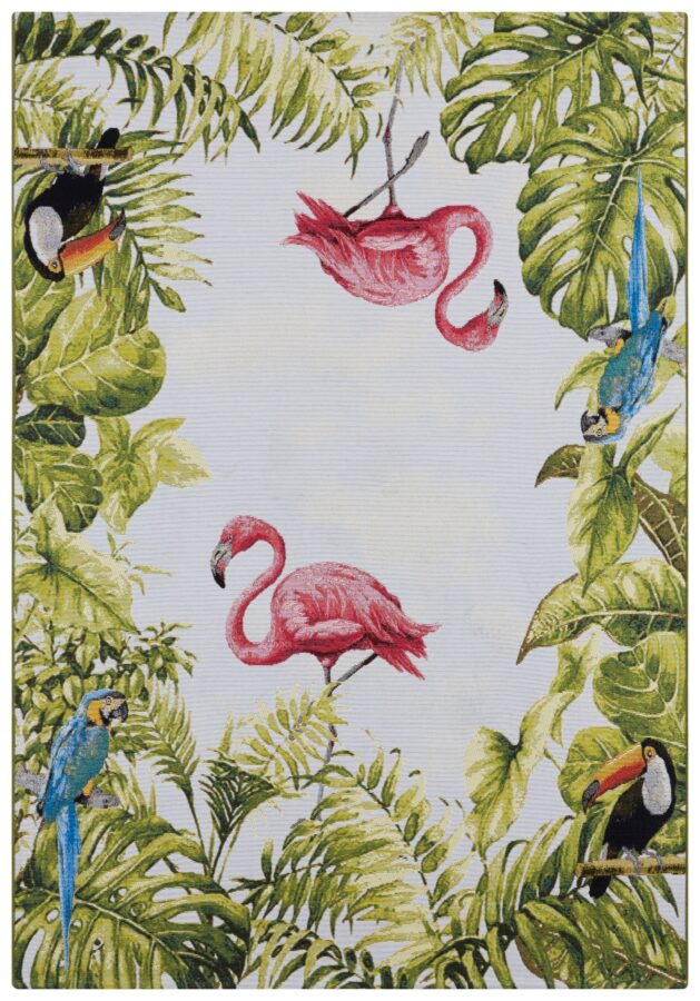 FLATVÄVD Flair Matta - Tropical Birds
