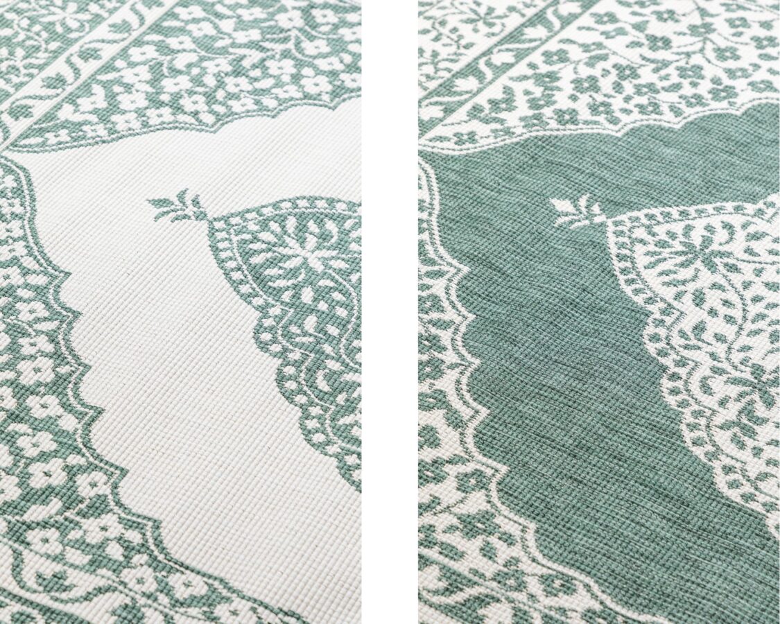 Elle Decoration Gemini vändbar matta för inomhus och utomhus - Grön - Bild 5