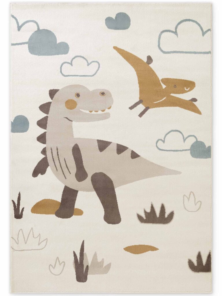Hanse Home Adventures Barnmatta Dino Creme Multi