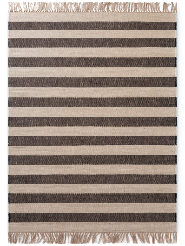Hanse Home Handloom 1.0 Jutematta Playa Naturvit Svart