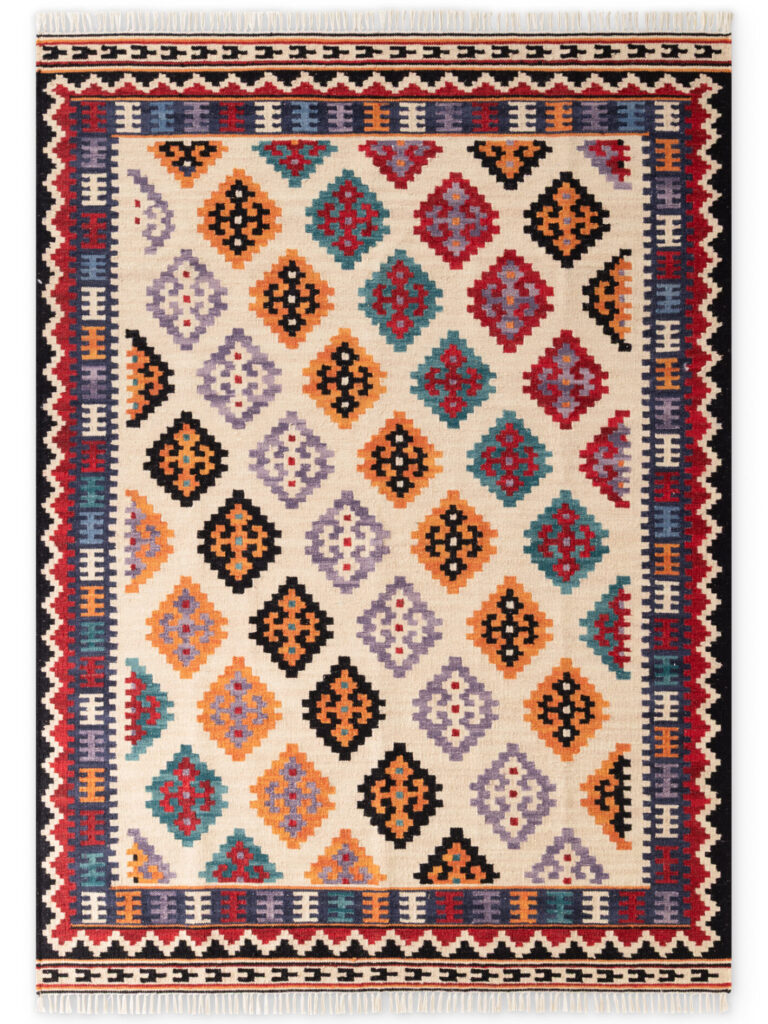 Hanse Home Kamal Afghansk Kelimmatta Kian Creme Multi