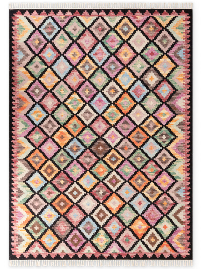 Hanse Home Kamal Afghansk Kelimmatta Zara Svart Multi