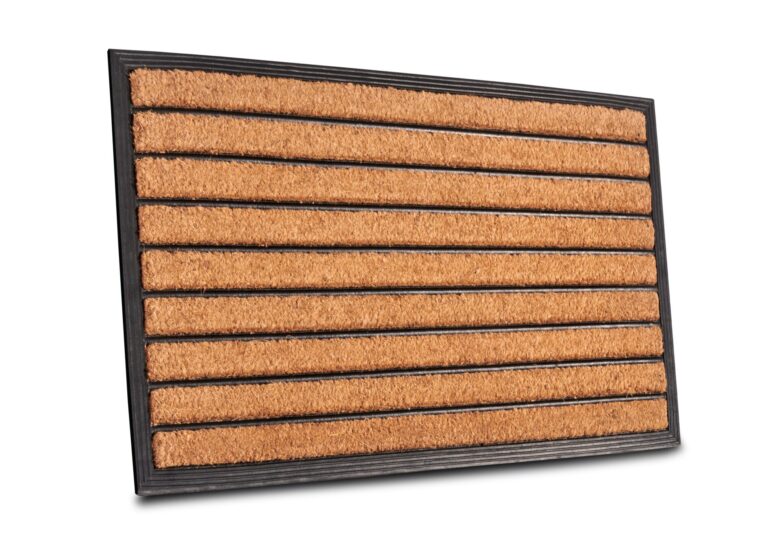 Hanse Home Mix Mats Dörrmatta Gummi Kokos Randig 45x75 cm - Svart-kokos