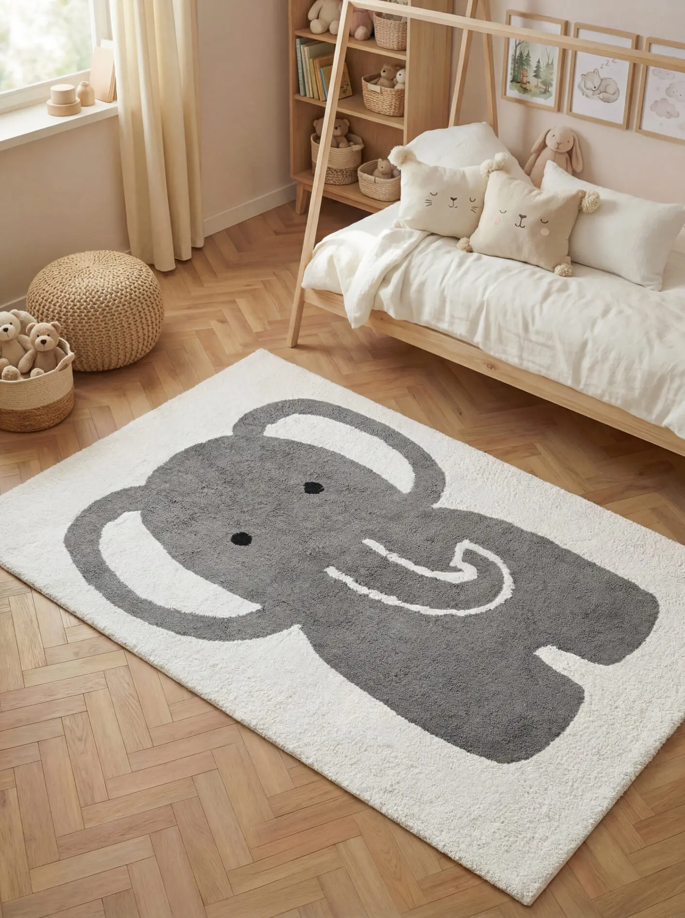 Hanse Home Snuggle Barnmatta Emil 140x200 cm - Creme-grå
