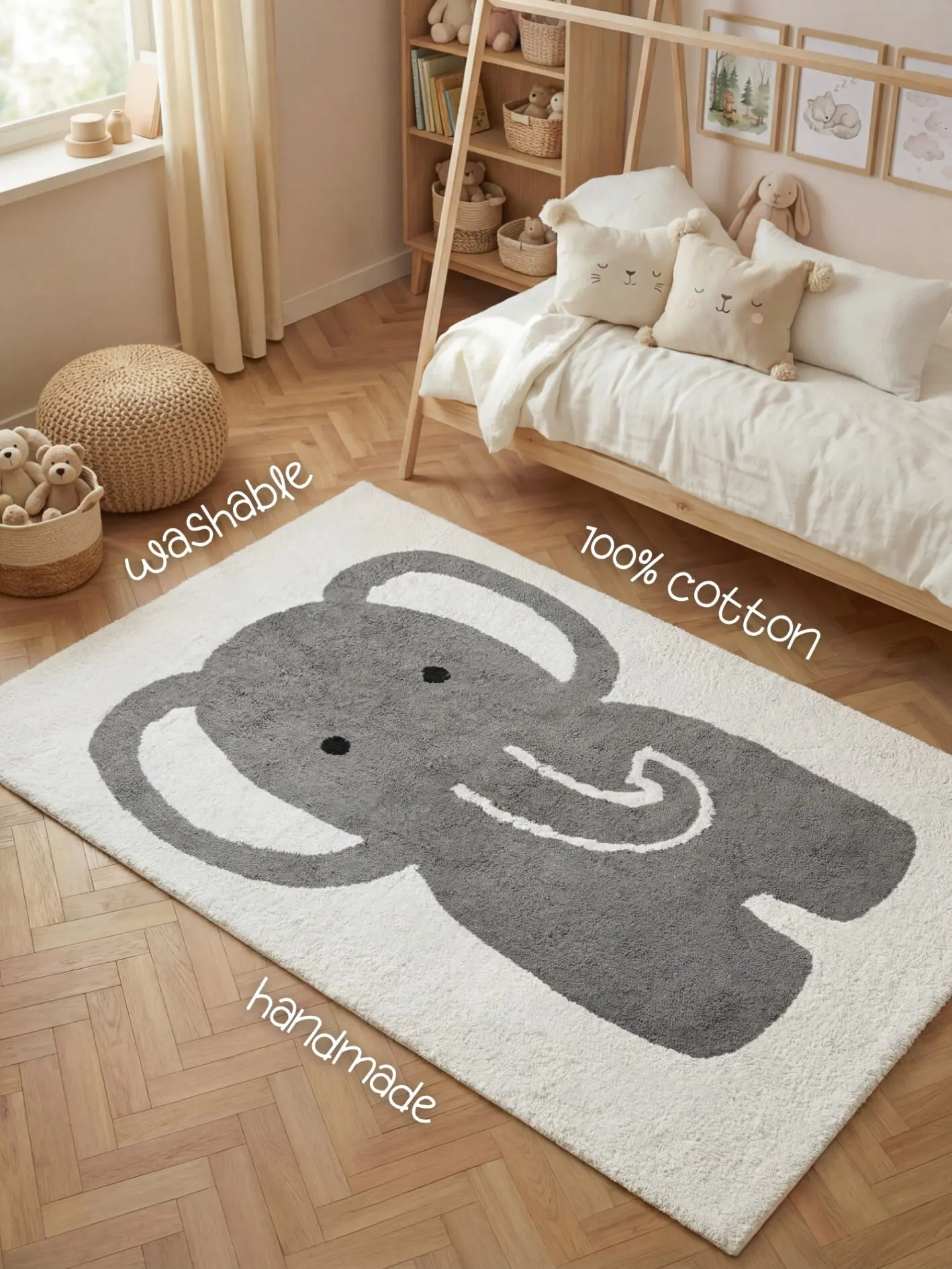 Hanse Home Snuggle Barnmatta Emil 140x200 cm - Creme-grå
