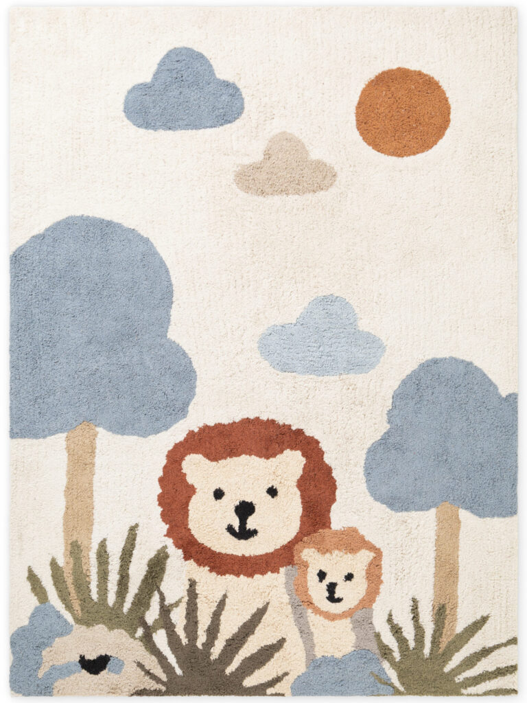 Hanse Home Snuggle Barnmatta Lionel Cremefärgad 140x200 cm - Multi