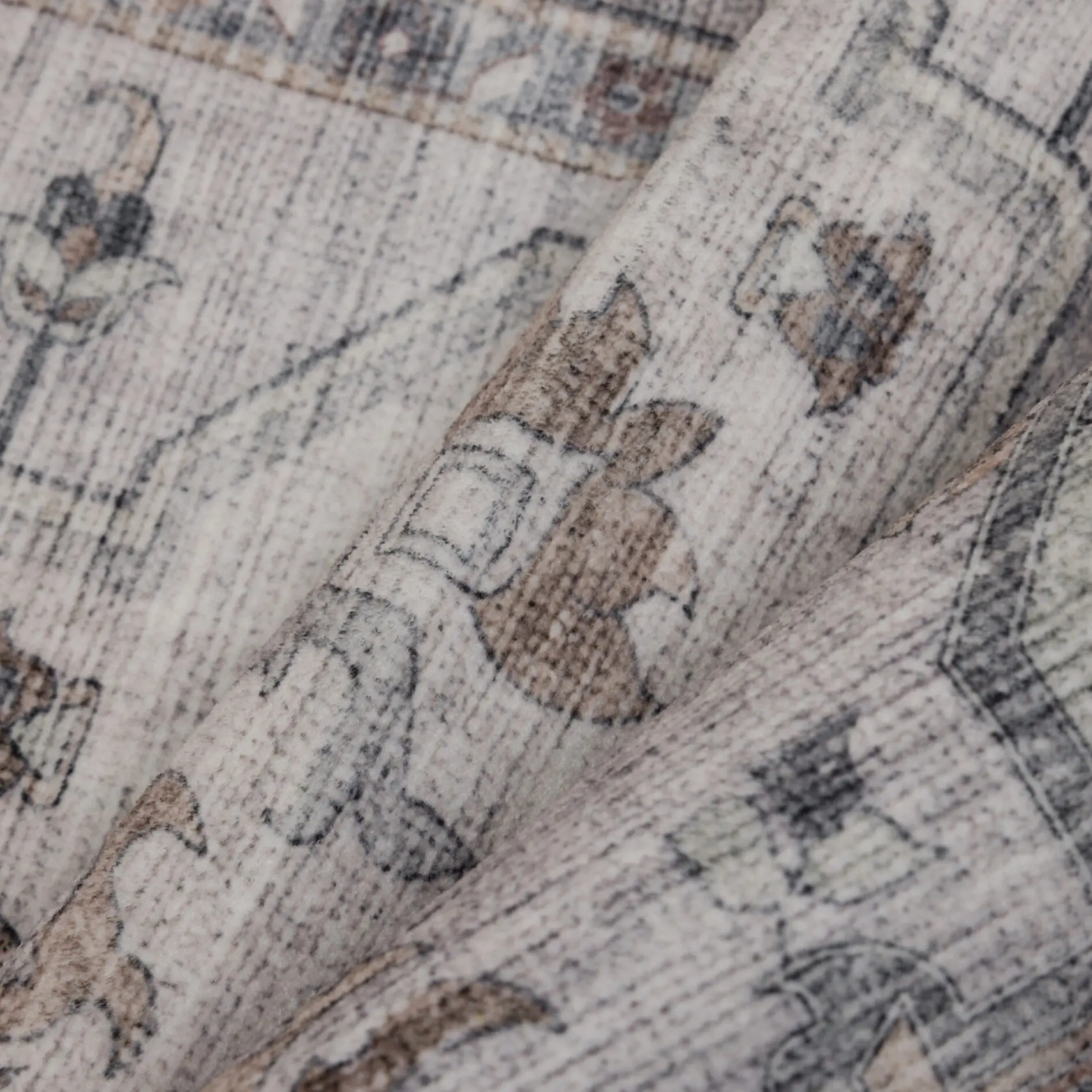 Inka Tvättbar Vintage matta 1144 - Beige