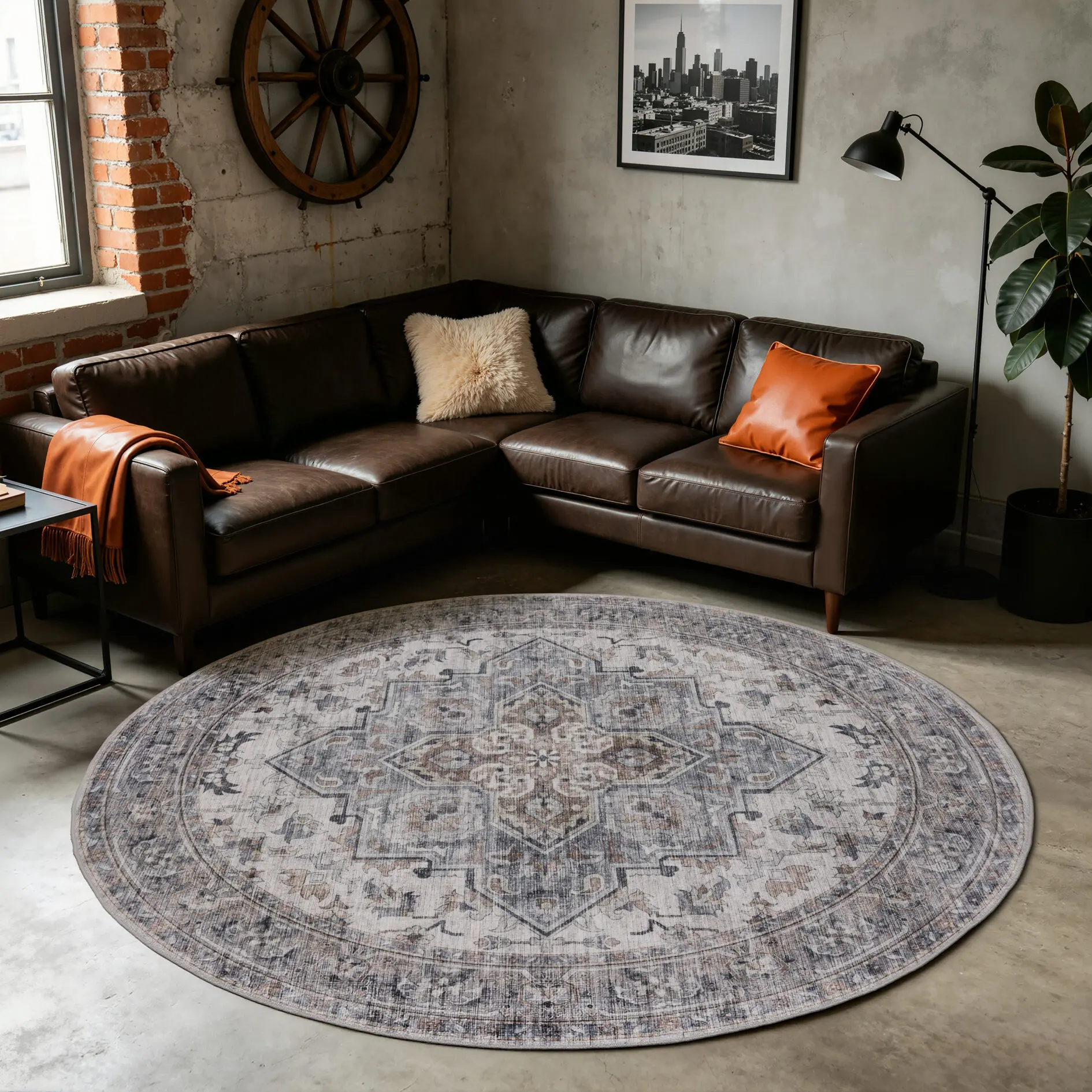 Inka Tvättbar Vintage matta 1144 - Beige