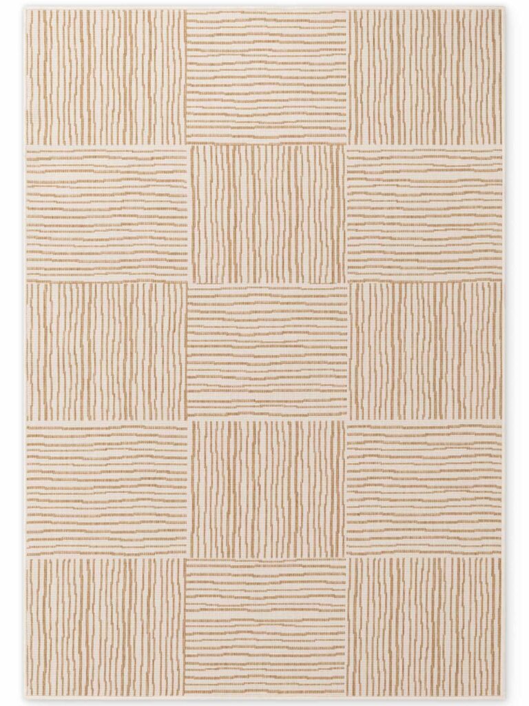 Ted Baker Haringey plattvävd matta Nightingale jute vit