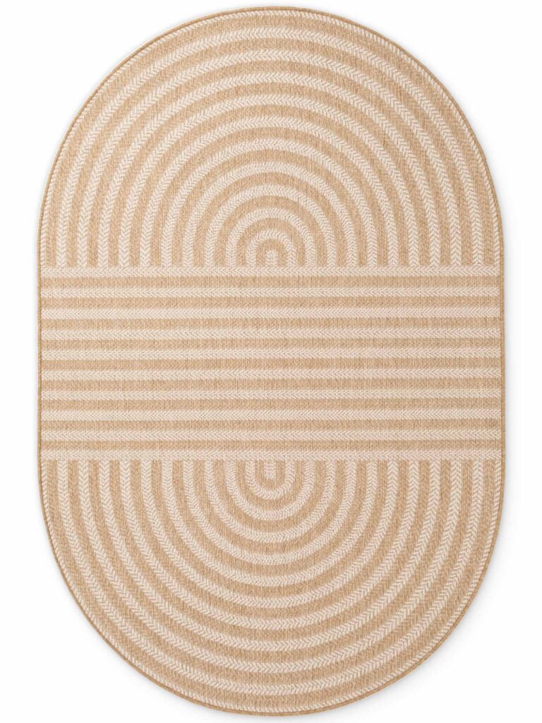 Ted Baker Haringey plattvävd matta Woodfield jute 160x230 cm Oval - Vit
