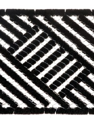 Tvättbar kokosmatta - Grid Brushes Svart